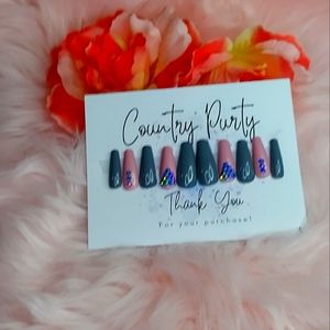 Custom press on nails size large